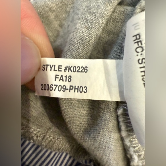 J. Crew Mercantile Women’s Boatneck Long Sleeve Tee with Woven Cuffs - Size XL - Picture 6 of 6